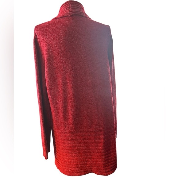 AB Studio Red Knit Sweater - Picture 3 of 7